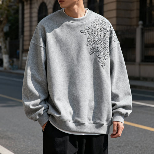 Premium Oversized Embroidered Sweatshirt